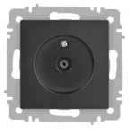                  Розетка Intro Accent 6-301-07 TV одиночная, IP20, СУ, графит
               