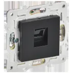 SKANDY Розетка компьютерная RJ45 кат.5E SK-K01Bl черный IEK