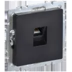                  BRITE Розетка компьютерная RJ45 кат.5E РК10-БрЧ черный
               