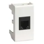 VIVA Розетка компьютерная RJ45 категория 5е экранированная 1 модуль белая