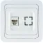 Mimoza бел/бел розетка CAT5e + гнездо