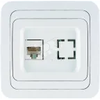 Mimoza бел/бел розетка CAT5e + гнездо