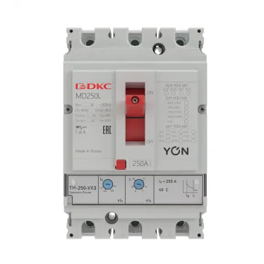 Выключатель автоматический в литом корпусе YON MD250L-TM250 3P 250А 25kA Ir 0.7...1xIn Ii 5...10xIn