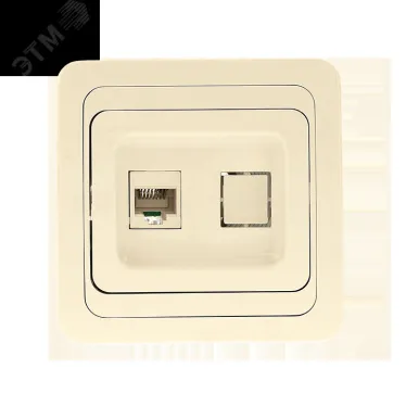 Лондон Розетка RJ45 бежевая