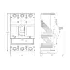 Автоматический выключатель YON MGS250 3P 200-250A 36kA