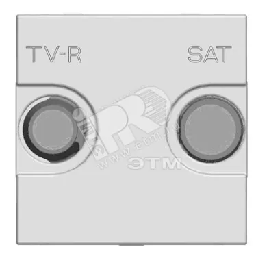 Zenit Розетка телевизионная TV-R-SAT одиночная с накладкой серебро