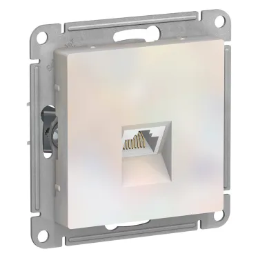 ATLASDESIGN РОЗЕТКА компьютерная RJ45, кат. 6A, механизм, ЖЕМЧУГ