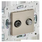                  SKANDY Розетка двойная TV+SAT SK-A13Sh шампань IEK
               