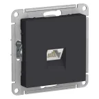                  Розетка ATLASDESIGN компьютерная RJ45 механизм карбон
               