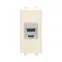 Avanti Компьютерная розетка RJ-45 без шторки модульная, кат.5е экранированная, Ванильная дымка, 1 модуль
