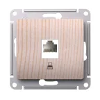 GLOSSA розетка компьютерная RJ45 кат.5Е, механизм, сосна