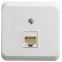 ЭТЮД Розетка открытой установки компьютерная RJ45 категория 5E белый