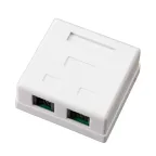 Розетка телефонная + сетев LAN на стену гнездо 8Р8С Rj-45 + гнездо 6Р-4С RJ-11,