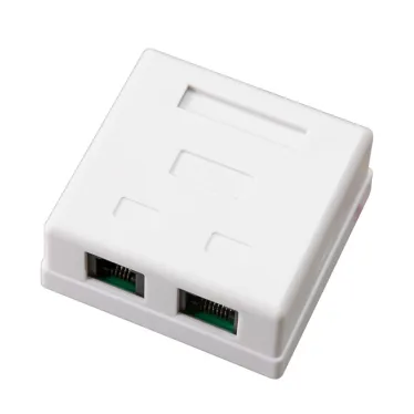 Розетка телефонная + сетев LAN на стену гнездо 8Р8С Rj-45 + гнездо 6Р-4С RJ-11,