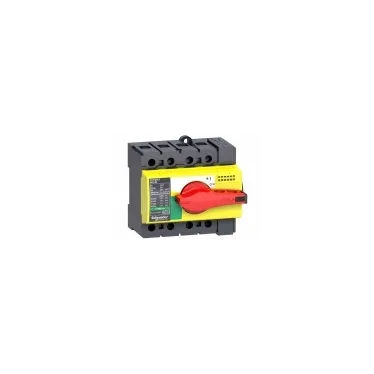 Выключатель-разъединитель INS40 3p красная рукоятка/желтая панель