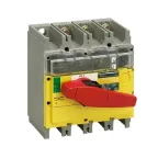 Выключатель-разъединитель INV630 3п красная рукоятка/желтая панель