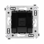 Avanti Компьютерная розетка RJ-45 без шторки в стену, кат.6 одинарная, Черный квадрат