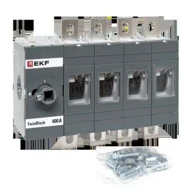 Рубильник 400A 4P без рукоятки управления TwinBlock EKF