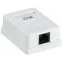 Розетка информационная настенная RJ45 8P8C категория 5е UTP 1-порт белая