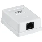 Розетка информационная настенная RJ45 8P8C категория 5е UTP 1-порт белая