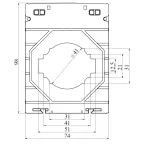 Трансформатор тока CT80 2000A, класс 0.5, 20ВА