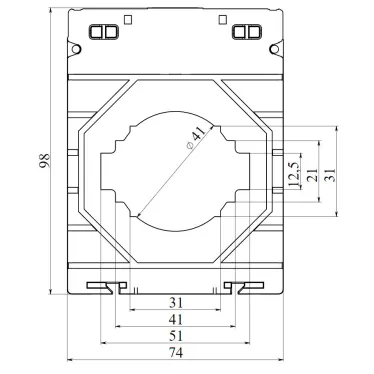 Трансформатор тока CT80 2000A, класс 0.5, 20ВА
