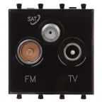                  Avanti TV-FM-SAT ''Черный квадрат'', 16A, 2 модульный
               