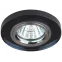 Светильник декор стекло круглое MR16,12V/220V, 50W, хром/черный DK7 CH/BK