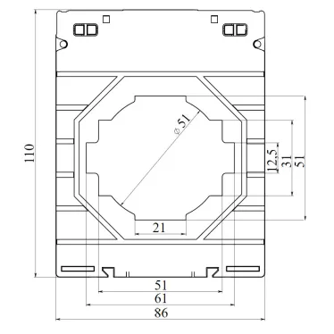 Трансформатор тока CT100 750A, класс 0.2, 5ВА
