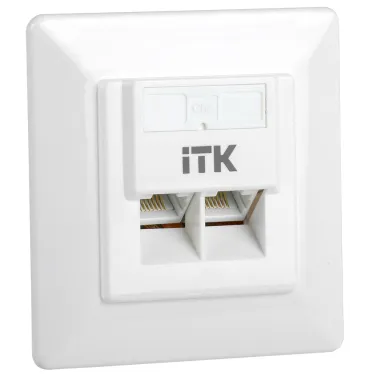 Розетка информационная внутренняя RJ45 кат. 5Е UTP 2 порта