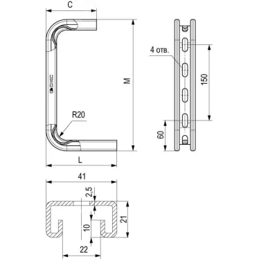 Трансформатор тока CT165 1000A, класс 0.2S, 10ВА