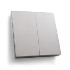 Кнопка-выключатель беспроводной 230V 500W двухклавишный, серебро