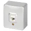 Розетка Эксперт 11-3203-03 информационная RJ45, IP20, ОУ, алюминий