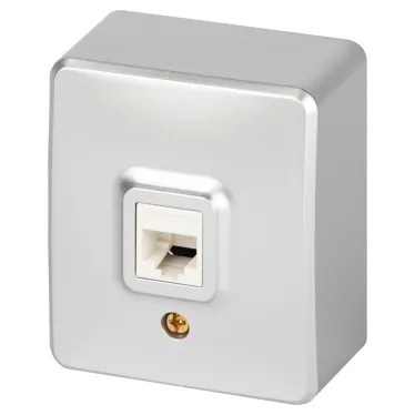 Розетка Эксперт 11-3203-03 информационная RJ45, IP20, ОУ, алюминий