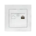                  Валенсия розетка компьютерная RJ-45 1-местная белая
               