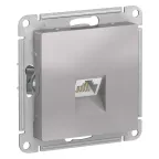                  Розетка ATLASDESIGN компьютерная RJ45 механизм алюминий
               