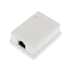                  Розетка компьютерная внешняя 1-порт RJ-45 8P8C FTP экранированная кат6
               