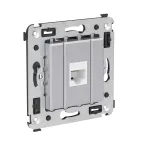                  Avanti Компьютерная розетка RJ-45 без шторки в стену, кат.5е одинарная Закаленная сталь
               