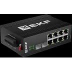 Коммутатор промышленный управляемый уровня L2 ML2-2GX/SFP-8GTP, 2 порта 1000Base-X SFP, 8 портов 10/100/1000Base-T(X) RJ45 c PoE, монтаж на динрейку TSX EKF