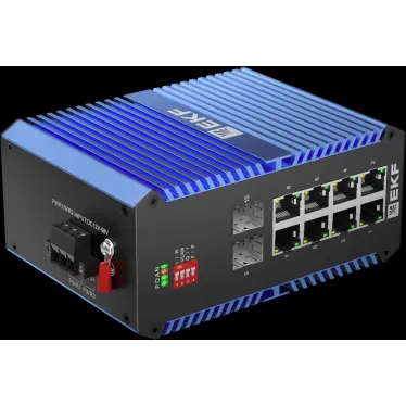Коммутатор промышленный неуправляемый U-2GX/SFP-8GTP, 2 порта 1000Base-X SFP, 8 портов 10/100/1000Base-T(X) RJ45 c PoE, монтаж на динрейку TSX EKF