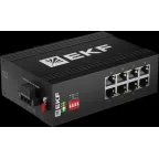 Коммутатор промышленный неуправляемый U-8GTP, 8 портов 10/100/1000Base-T(X) RJ45 c PoE, монтаж на динрейку TSX EKF