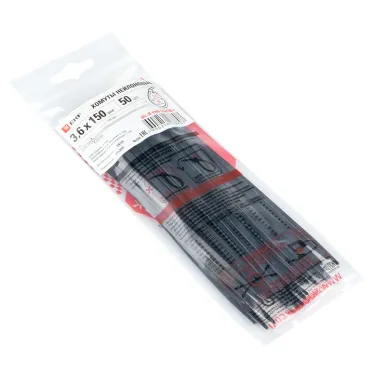 Хомут P6.6 стандартный черный 3.6x150 (50шт) FlexLock PROxima