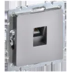                  BRITE Розетка компьютерная RJ45 кат.5E РК10-БрС сталь
               