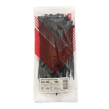 Хомут P6.6 стандартный черный 4.6x160 (100шт) FlexLock PROxima