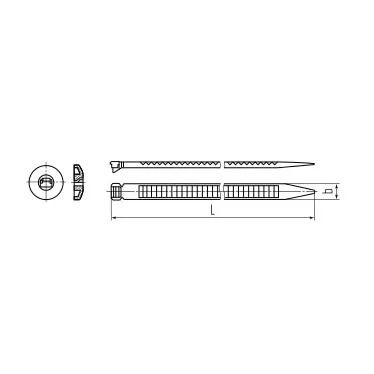 Стяжка нейлоновая КСК 8х280 (черн) (100шт)