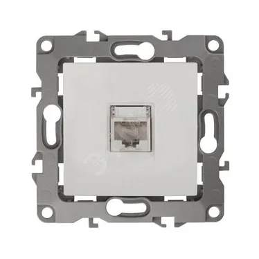 Розетка информационная RJ45, Эра12, слоновая кость, 12-3107-02