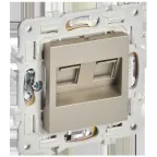 SKANDY Розетка компьютерная двойная RJ45 кат.5E SK-K03Sh шампань IEK