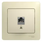                  GLOSSA Розетка компьютерная RJ45 категория 5е в рамку бежевая
               