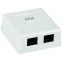 Розетка информационная настенная RJ-45 категория е 2 порта
