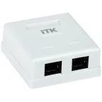 Розетка информационная настенная RJ-45 категория е 2 порта
